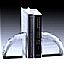 crystal faceted bookends